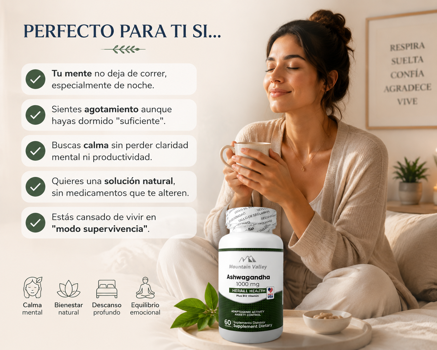 Ashwagandha™  1000mg + B12 — Calma Adaptógena