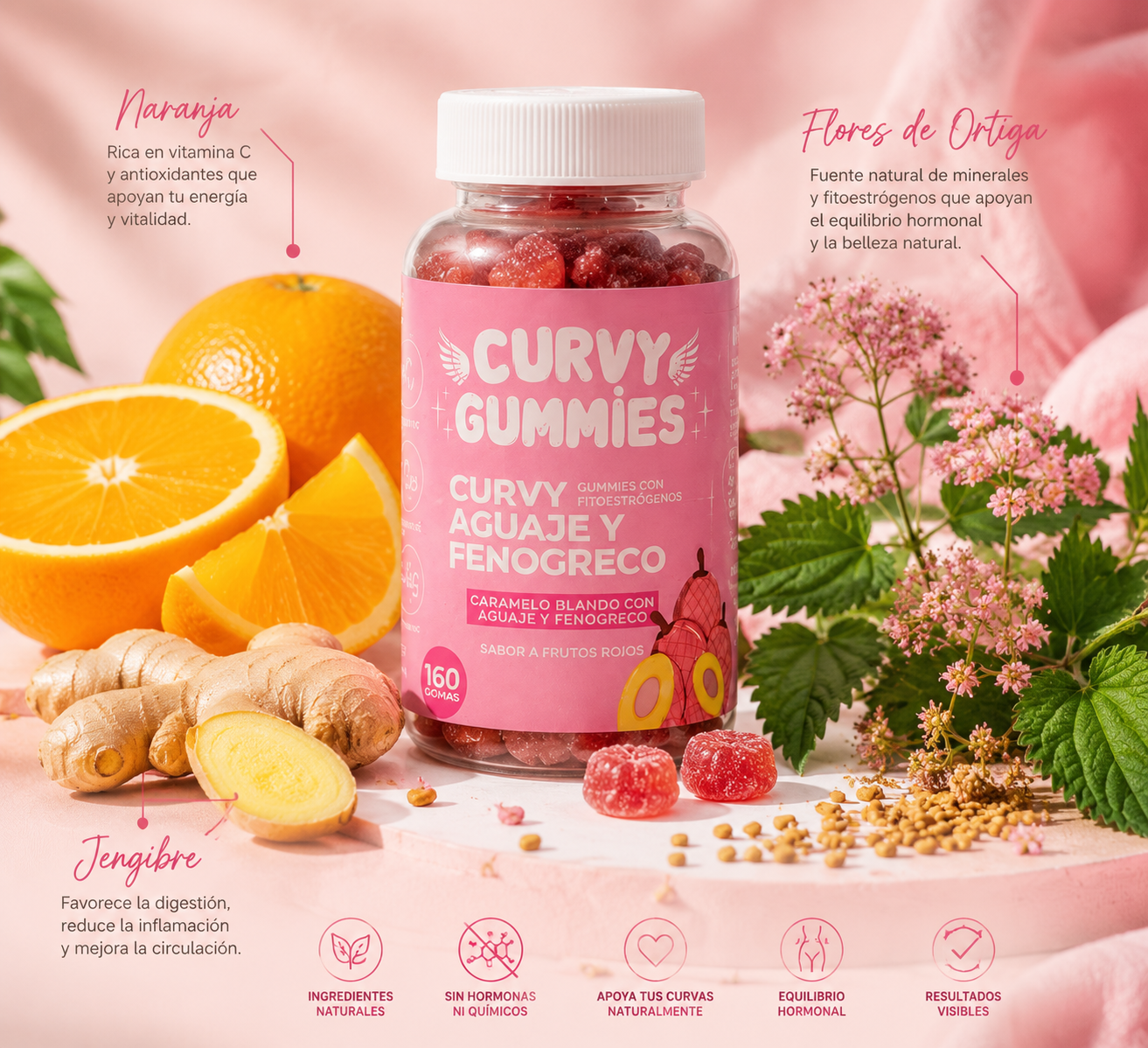 Curvy™  Gummies con Fitorgestrógenos