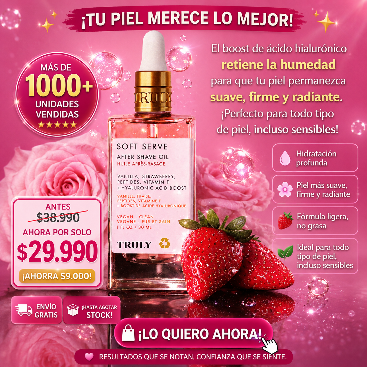TRULY AFTER SHAVE ACEITE™  90ML